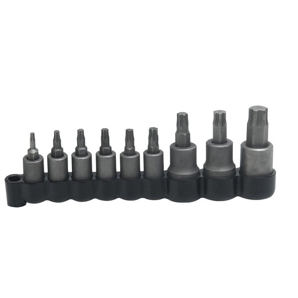 Urrea Combination drive torx bit socket set 9PC 4752T